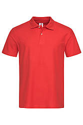 Чоловіча футболка поло бавовна червона 3000-40