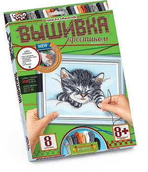 Набір для вишивання хрестиком за номерами "Кошеня" VK-01-04 G-Rich