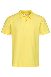 Чоловіча футболка поло бавовна жовта 3000-34