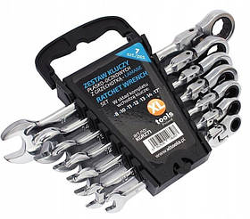 Набір ріжково-накидних ключів  XLTOOLS 8 шт  8-22 мм комплект ключів з тріскачкою