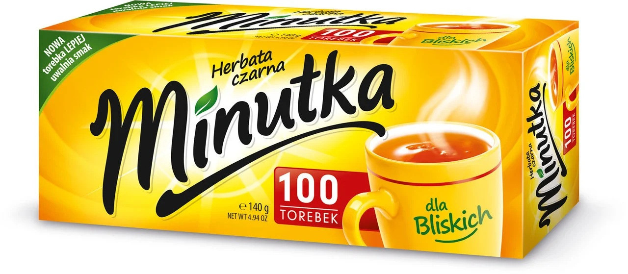 Чай черный в пакетиках Minutka 100 пакетов Польша - фото 1 - id-p448576725