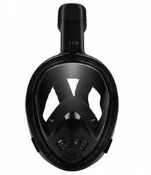 Маска для плавания панорамная с трубкой HLV 5460 L-XL Black (N011979)