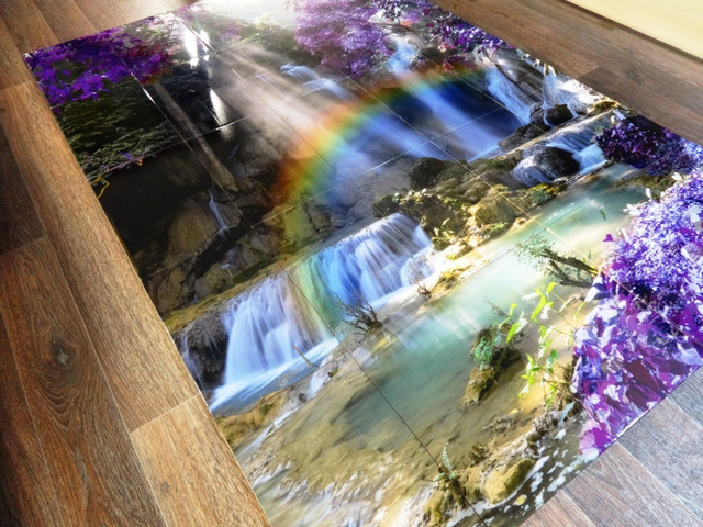 замовити керамічне панно у ванну - водоспади