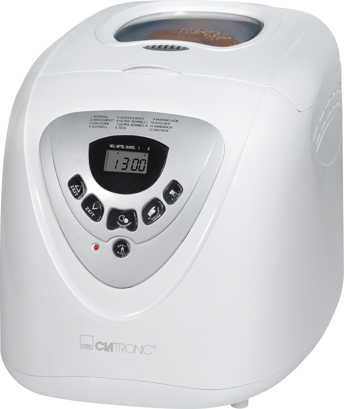Хлібопіч Clatronic BBA 3505 white Німеччина