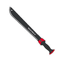 Мачете двосторонній Vitals MT-345-01 для вирубки бур'яну і розпилювання дощок