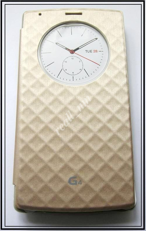 Золотистый чехол Quick Circle case для смартфона LG G4 H815 - фото 3 - id-p171753447