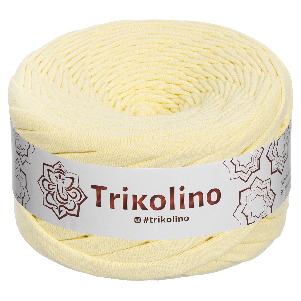Трикотажна пряжа Trikolino, 7-9 мм., 50 м., Ванільний пудинг, нитки для в'язання, фото 1