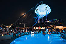 Надувна декорація медуза 300 см з підсвіткою та вбудованою повітродувкою для оформлення заходів, фото 2