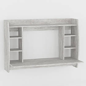 Стіл комп'ютерний настінний, навісний стіл для ноутбука G0043 Бетон