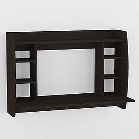 Стіл комп'ютерний настінний, навісний стіл для ноутбука G0043 Венге Темний