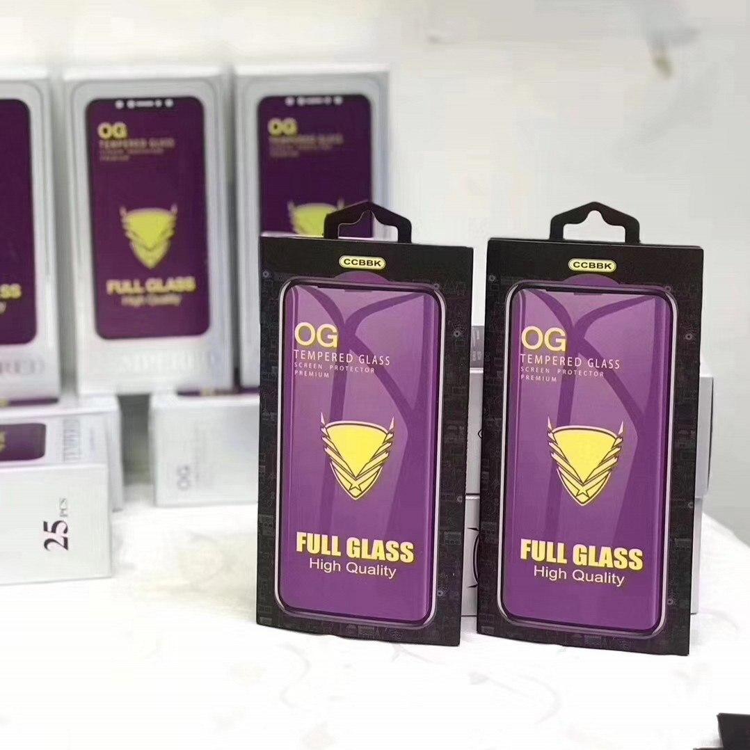 Защитное стекло Full Glue OG Premium в упаковке Samsung A40S (черн.)