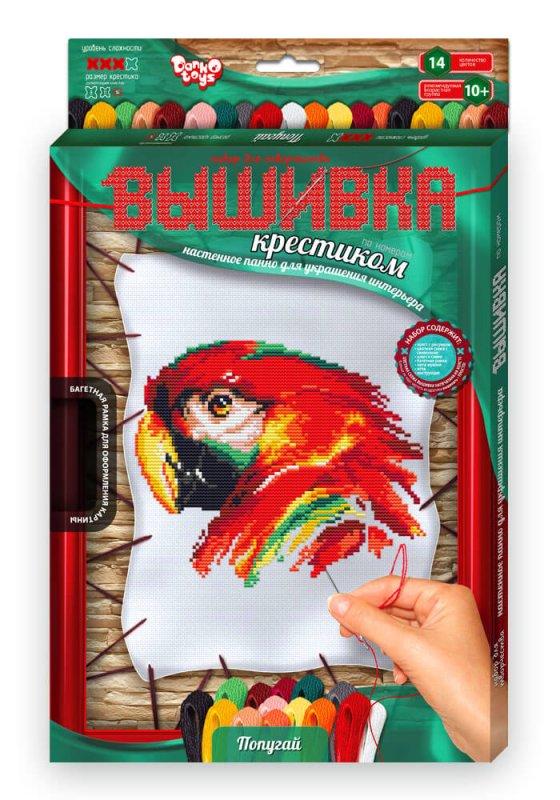 Вишивка хрестиком за номерами Папуга VK-02-04 G-Rich, фото 1