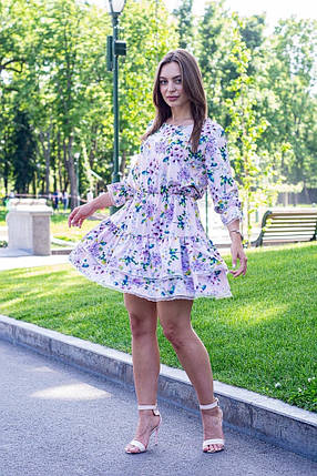 Сукня літній міні вільний стиль матеріал софт розмір універсальний, фото 2