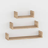 Полиці настінні, комплект навісних полиць з 3шт M-37, фото 10