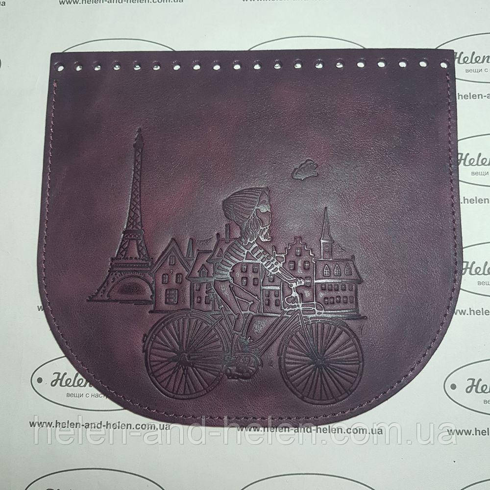 Клапан сумки. "Париж". Колір Бордо., фото 1