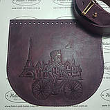 Клапан сумки. "Париж". Колір Бордо., фото 4