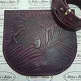 Клапан для сумки. "Пальми". Колір Бордо, фото 4