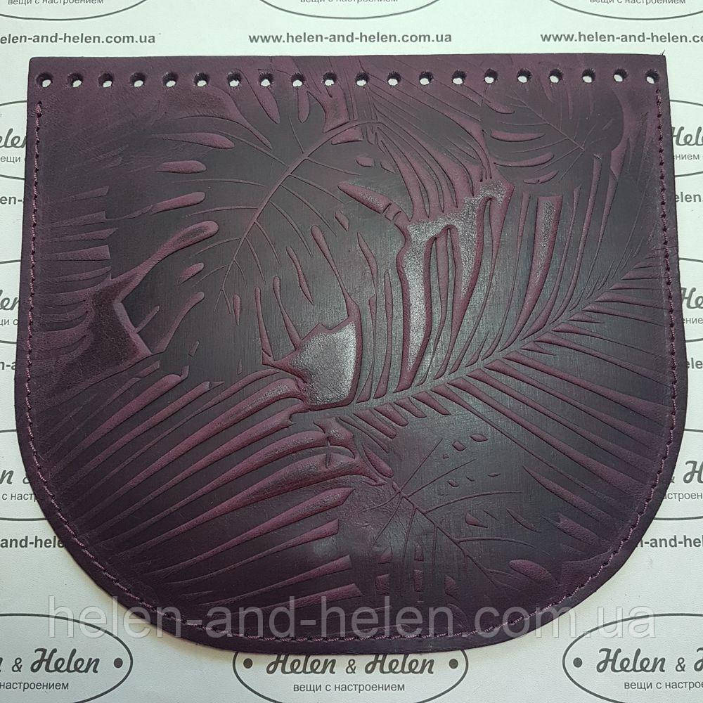 Клапан для сумки. "Пальми". Колір Бордо, фото 1