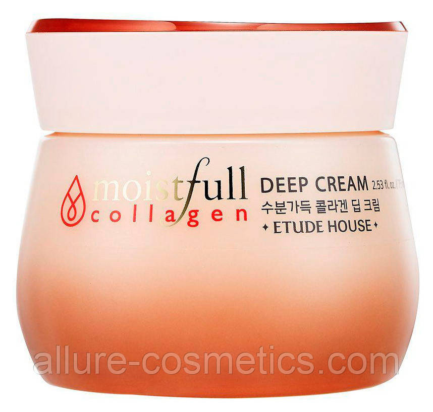 Зволожуючий крем для обличчя з колагеном Etude House Moistfull Collagen Deep Cream 75мл