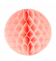 Бумажные шары - соты 30 см, цвет персиковый