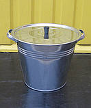 Бак оцинкований (виварювання) 15 літрів із кришкою та решіткою (Метид), фото 2