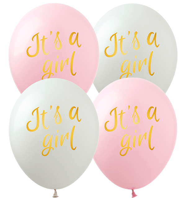 Повітряні кулі "It's a girl" (10 шт.), Італія, Ø 30 см