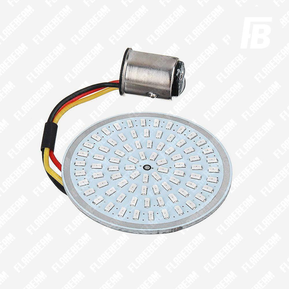 Стоп-сигналы и задние габариты для мотоциклов Harley-Davidson LED, Ø2", SMD 3014, белые, 2 шт. (красный + - фото 2 - id-p1246849392