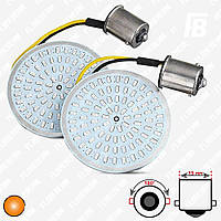 Указатели поворота (поворотники) для мотоциклов Harley-Davidson LED, Ø2", SMD 3014, белые, 2 шт. (оранжевый)