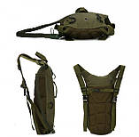 Рюкзак з питною системою B09, олива, фото 4