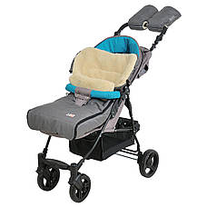 Зимовий конверт-чохол на овчині в коляску For Kids Maxi 98*48 см чохол у люльку конверт на санки, фото 2