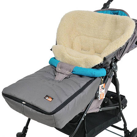 Зимовий конверт-чохол на овчині в коляску For Kids Maxi 98*48 см чохол у люльку конверт на санки, фото 1