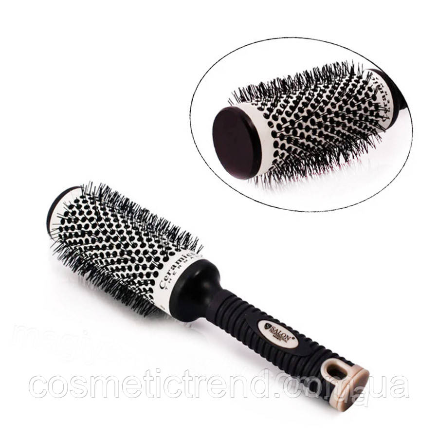 Щітка-брашинг для волосся керамічна Salon Professional 9884BTC Ceramic