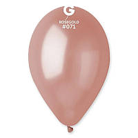 Латексный воздушный шар 10 (25см) ROSE GOLD МЕТАЛЛИК (#071) GEMAR