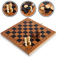 Шахматы, шашки, нарды 3 в 1 (39 x 39см) S4034: Gsport