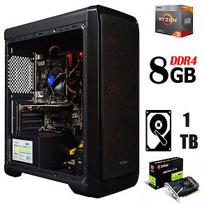 Vinga Smart Tower / AMD Ryzen 3 1200 (4 ядра по 3.1-3.4 GHz) / 8GB DDR4 / 1000GB HDD / nVidia GeForce GT 1030 2GB GDDR5 / БЖ 400W, фото 2