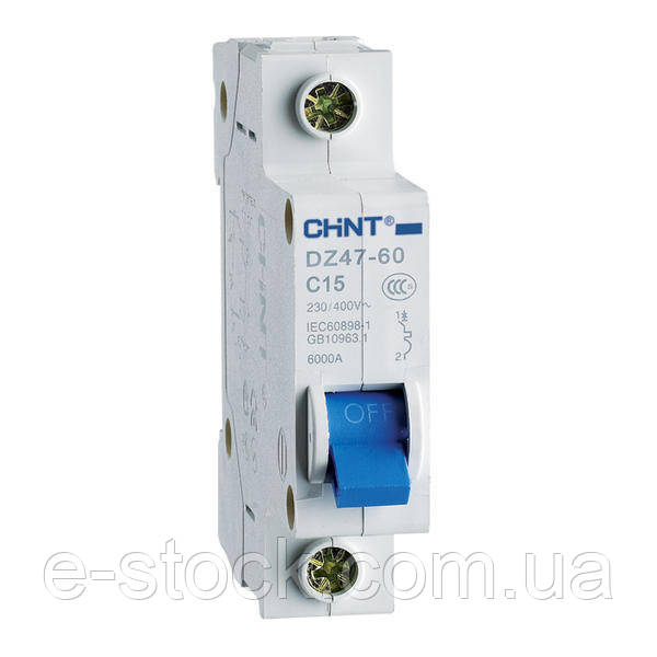 Модульні автоматичні вимикачі CHINT NB1-63 1p 16 А тип C 6 кА, Автоматичний вимикач ЧИНТ 16 А