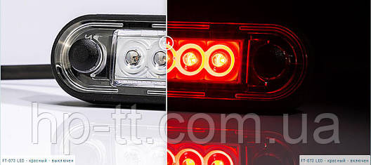 Ліхтар габаритний Fristom FT-073 C LED червоний, фото 1