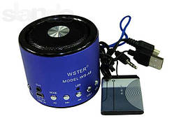 Міні портативна MP3 колонка від USB FM WS-A8 Blue