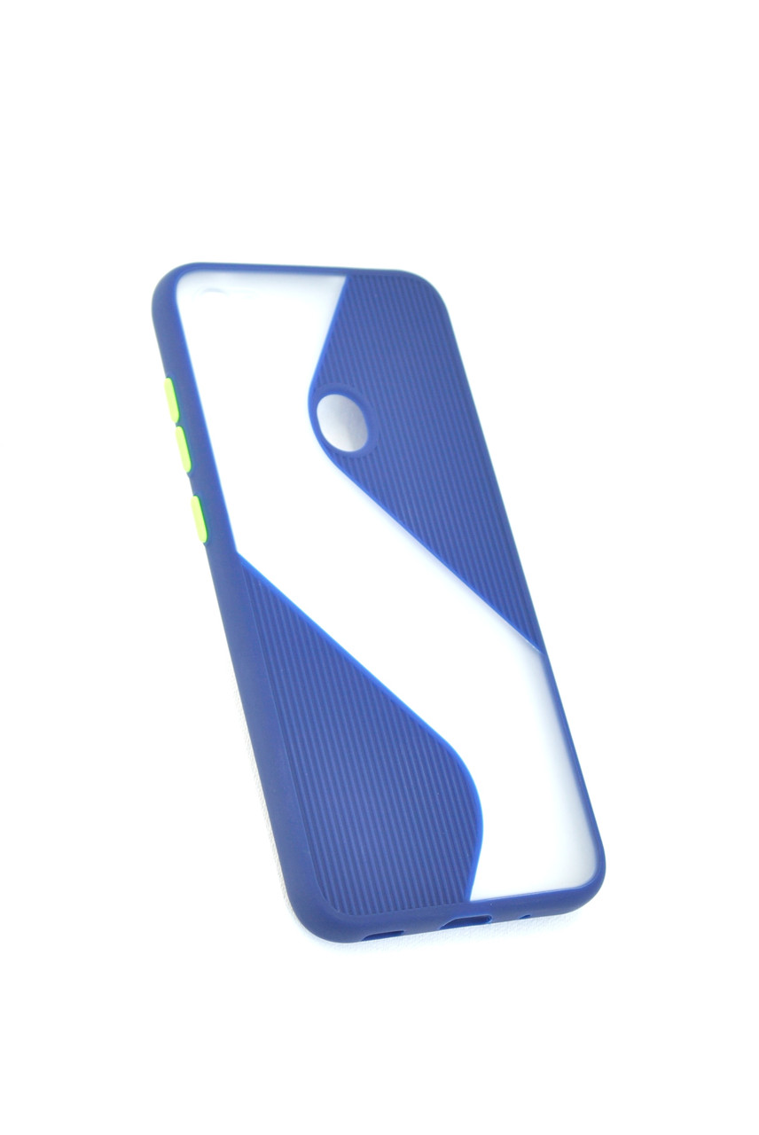 Чохол для телефону Samsung A21 / A215 (2019) Silicone Wave Dark Blue / green