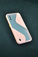 Чехол для телефона Samsung A01/A015 Silicone Wave Light pink/yellow