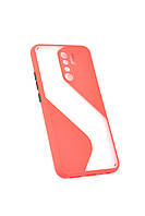 Чехол для телефона Samsung A21/A215 Silicone Wave Red/black