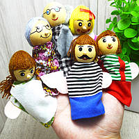 Деревянная игрушка Пальчиковый театр «Человечки», 6 героев, развивающие товары для детей.