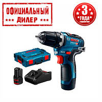 Аккумуляторный шуруповерт Bosch GSR 12V-35 (L-BOXX) (12 В, 3 А/ч, двухскоростной) YLP