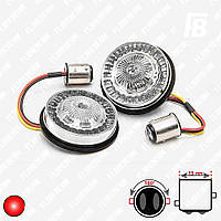 Стоп-сигналы и задние габариты для мотоциклов Harley-Davidson LED, Ø2", SMD 3014+2835, 2 шт. (красный +