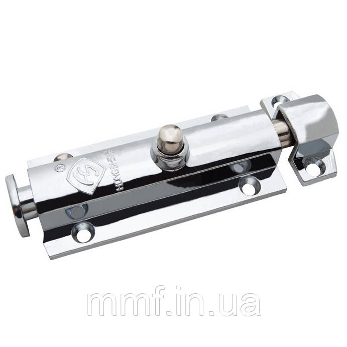 Шпінгалет меблевий автоматичний, з круглою кнопкою L83мм