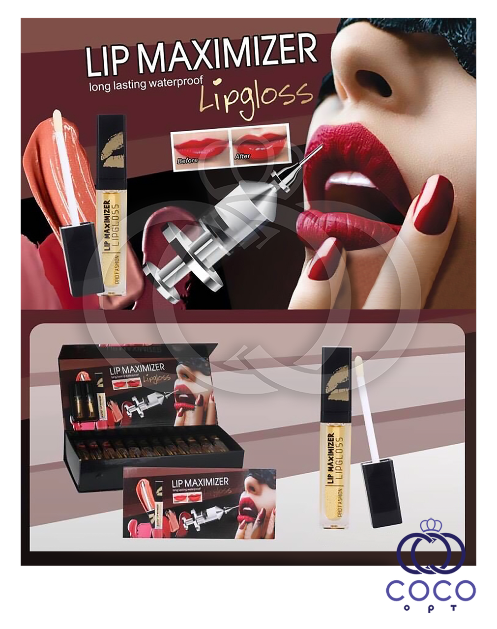 Блиск для збільшення об'єму губ Lip Maximizer "Ін'єкція краси" поштучно