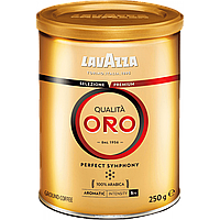 Кава мелена Lavazza Qualità Oro 100% арабіка 250 г у жерстяній банці