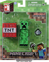 Фігурка Кріпер із блоком тнт Майнкрафт Minecraft Core Creeper Figure Pack оригінал Jazwares