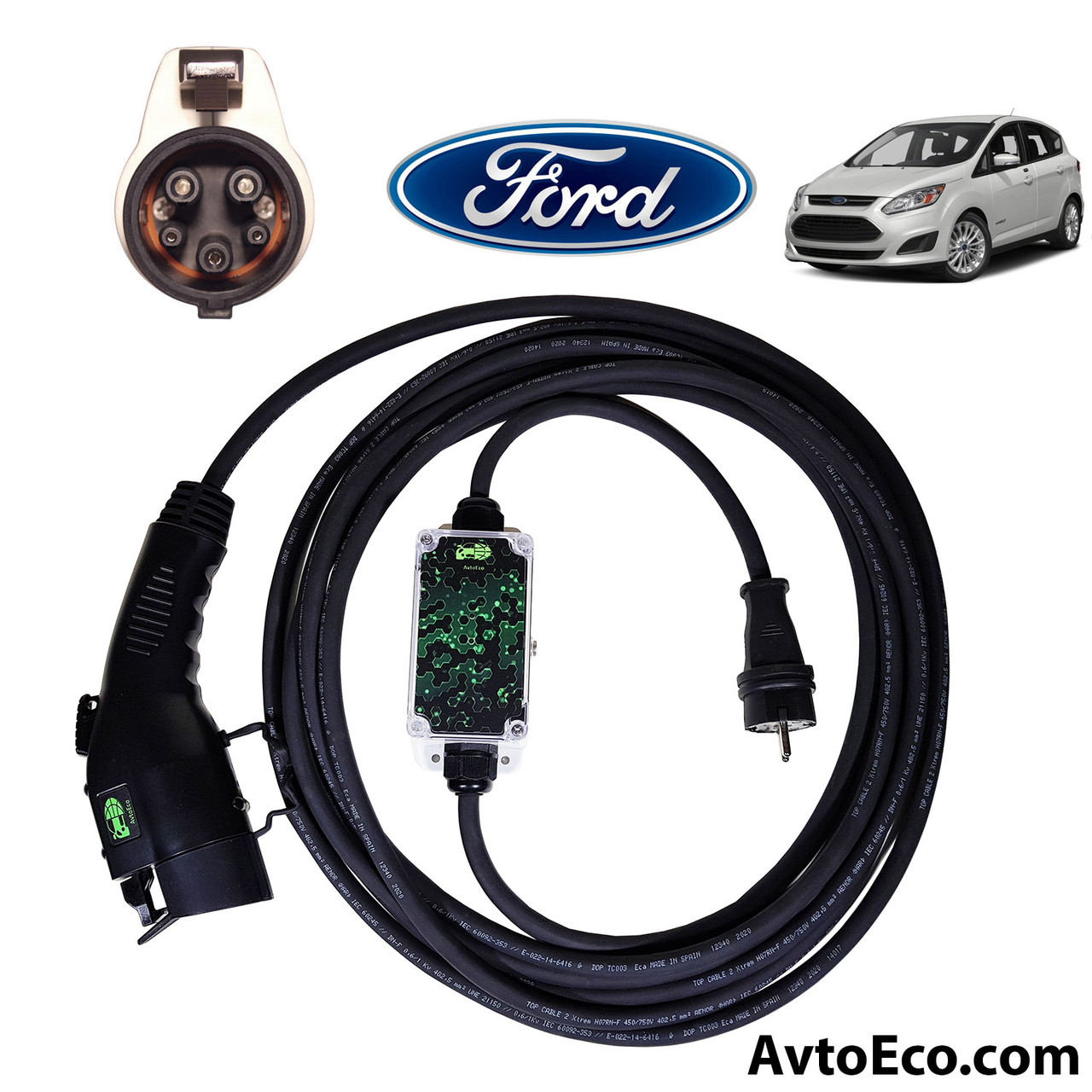 Зарядное устройство для электромобиля Ford C-Max Erergi AutoEco J1772-16A - фото 1 - id-p868171654