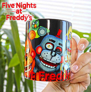 Кружка ФНАФ/FNAF/Cinco Noites no Freddy. Moondrop eo Nascer Do